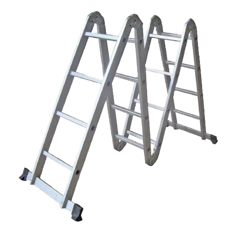 Escalera de Aluminio Plegable REG. Uso Industrial. 4 Peldaños