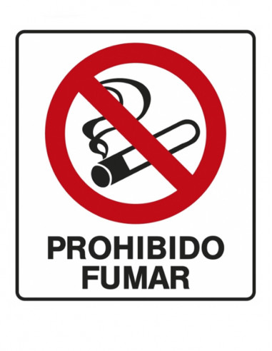 CARTEL PROHIBIDO FUMAR - BM