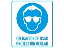 CARTEL OBLIGACION USAR PROTECCION OCULAR - BM